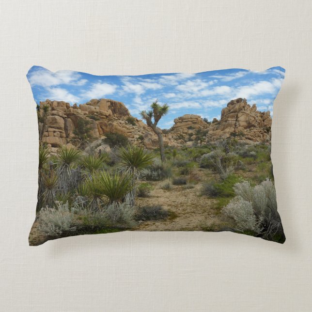 Barker Dam Loop Trail in het Joshua Tree National  Accent Kussen (Voorkant)