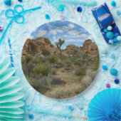 Barker Dam Loop Trail in het Joshua Tree National Papieren Bordje (Feest)
