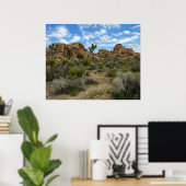 Barker Dam Loop Trail in het Joshua Tree National Poster (Thuiskantoor)