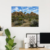 Barker Dam Loop Trail in het Joshua Tree National  Poster (Thuiskantoor)