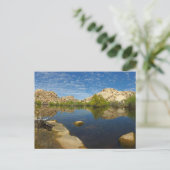 Barker Dam reflectie bij Joshua Tree II Briefkaart (Staand voorkant)