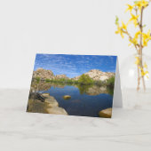 Barker Dam reflectie bij Joshua Tree II Kaart (Gele Bloem)