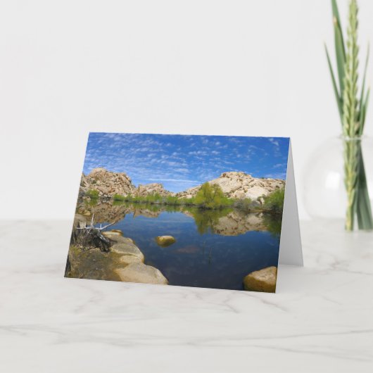 Barker Dam reflectie bij Joshua Tree II Kaart (Voorkant)