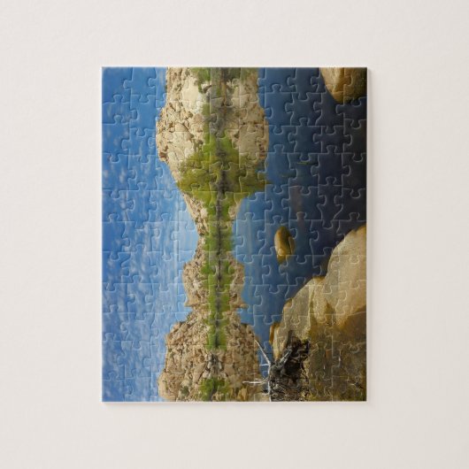 Barker Dam reflectie bij Joshua Tree II Legpuzzel (Verticaal)