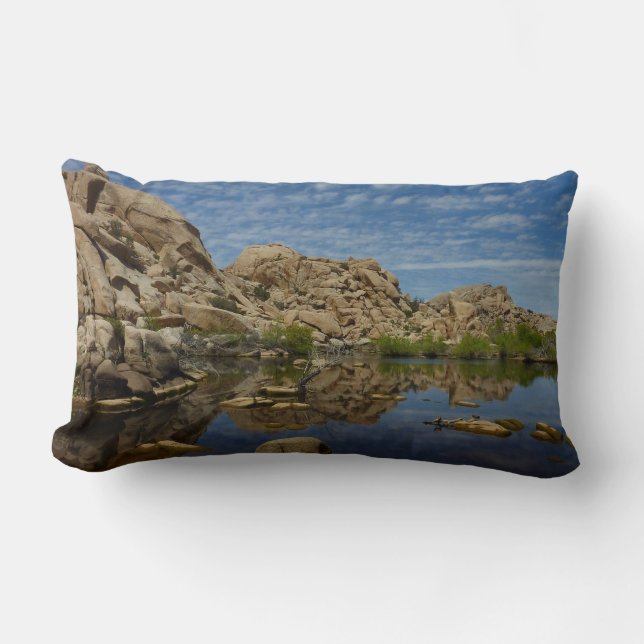 Barker Dam-weerkaatsing bij Joshua Tree I Kussen (Voorkant)