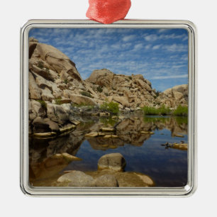 Barker Dam-weerkaatsing bij Joshua Tree I Metalen Ornament