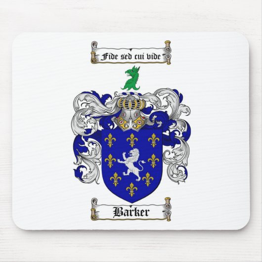 BARKER FAMILIE CREST - BARKER COAT WAPENS MUISMAT (Voorkant)