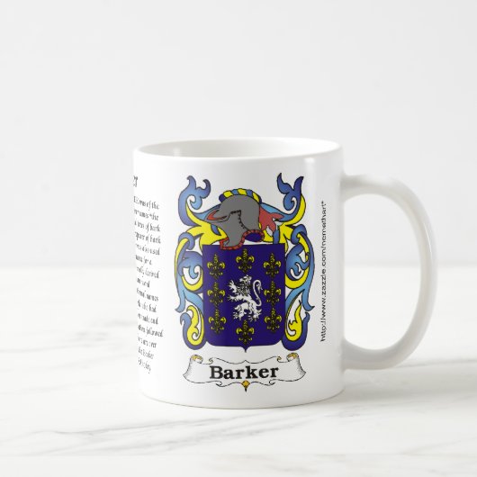 Barker Family Coat of Arm mok (Rechts)