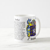 Barker Family Coat of Arms Mok (Voorkant rechts)