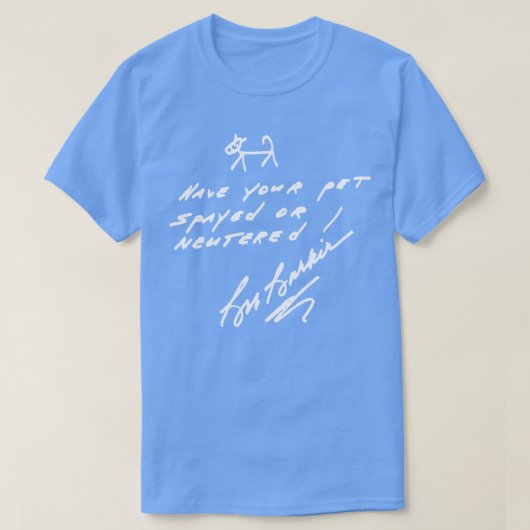 Barker handtekening t-shirt (Design voorkant)