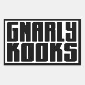 BARKER SKATEBOARDS (GNALLY KOOKS) Sticker (Voorkant)