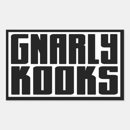 BARKER SKATEBOARDS (GNALLY KOOKS) Sticker (Voorkant)