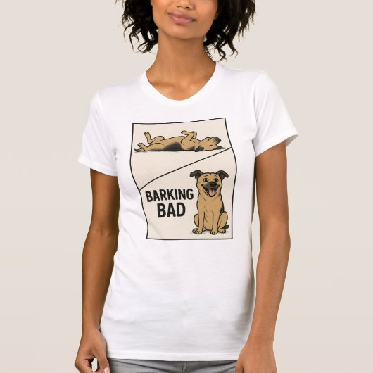 Barking Bad – Funny Dog Lover Parody Poster T-shirt (Voorkant)