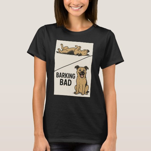 Barking Bad – Funny Dog Lover Parody Poster T-shirt (Voorkant)