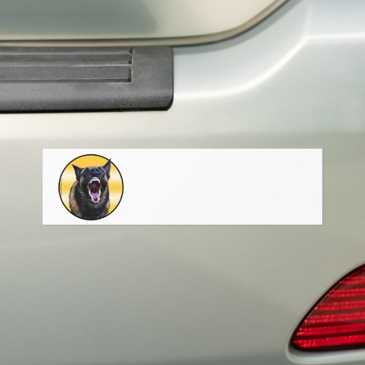 Barking Belgium Malinois "Maligator" Bumpersticker (Op auto)