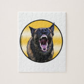 Barking Belgium Malinois "Maligator" Legpuzzel (Verticaal)