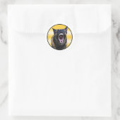 Barking Belgium Malinois "Maligator" Ronde Sticker (Tas)