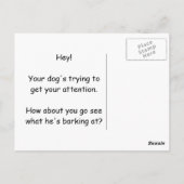 Barking Dog-buurklacht Briefkaart (Achterkant)