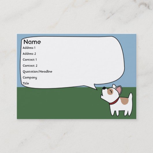 Barking Dog - Chubby Visitekaartje (Voorkant)