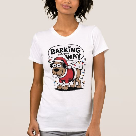 Barking Dog Kerst T-shirt (Voorkant)