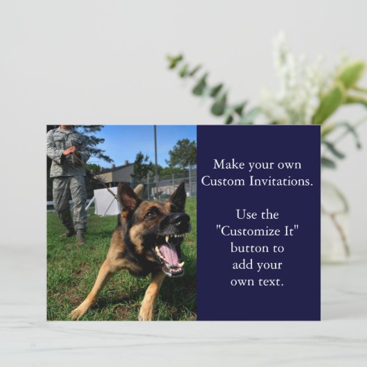 Barking German Shepherd Kaart (Staand voorkant)