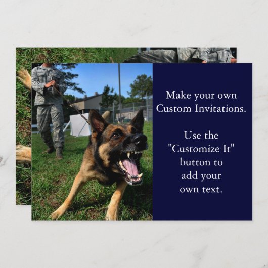 Barking German Shepherd Kaart (Voorkant / Achterkant)