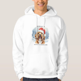 Barking in a Winter Wonderland Dog Christmas  Hoodie
