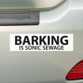 Barking is sonisch afvalwater bumpersticker (Op auto)