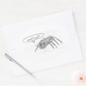 Barking Spider Ovale Sticker (Envelop)