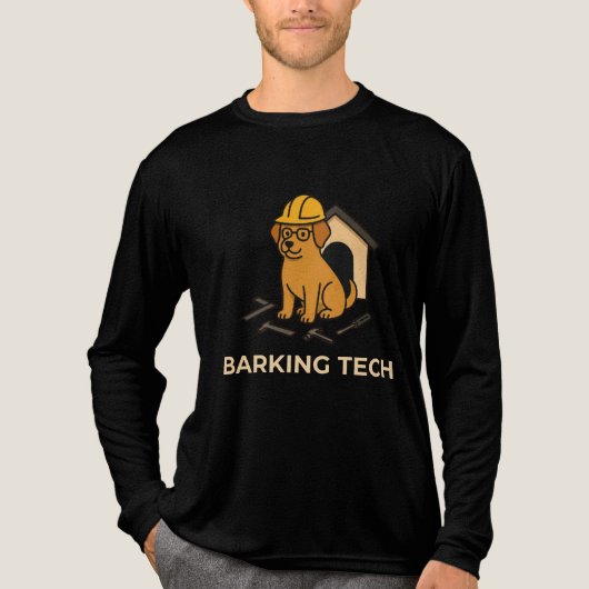 Barking Tech - Hond Architect Vibes Tri-Blend Shirt (Voorkant volledig)