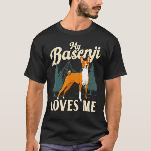 Barkless Dog My Basenji houdt van me hond T-shirt