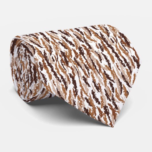 Barkley-Earthtone-bruine verf beroert abstract Str Stropdas (Opgerold)