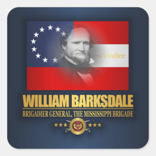 Barksdale (zuidelijke patriot) vierkante sticker