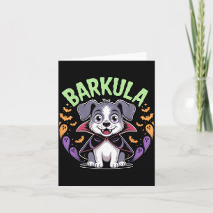 Barkula Schattige Hond Halloween Vampier Kaart
