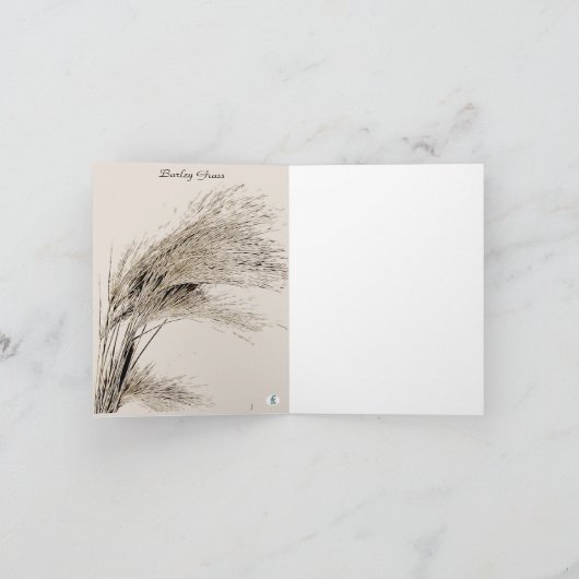 BARLEY GRASS FOTO NOTE KAART (Binnen)