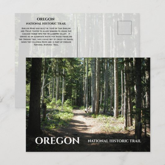 Barlow Road, Oregon National Historic Trail Postca Briefkaart (Voorkant / Achterkant)