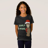 Barly Awake Funny Beer Kerst Pyjama Slaap T-shirt (Voorkant volledig)