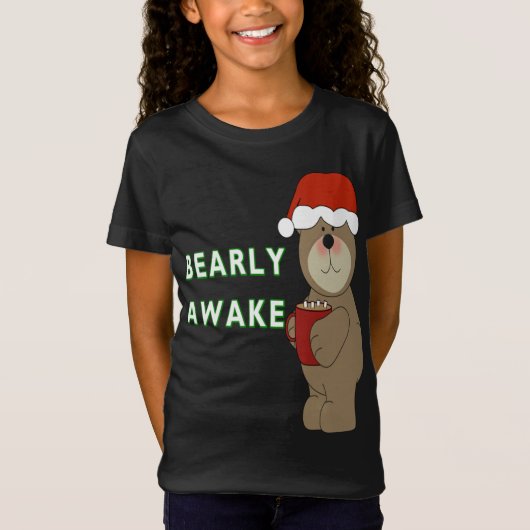 Barly Awake Funny Beer Kerst Pyjama Slaap T-shirt (Voorkant)