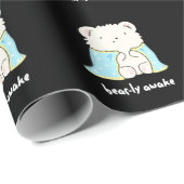 Barly Awake Funny Sleepy Beer Pun Dark BG Cadeaupapier (Rol Hoek)