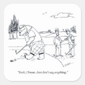 Barly Golf grote vierkante stickers (Voorkant)