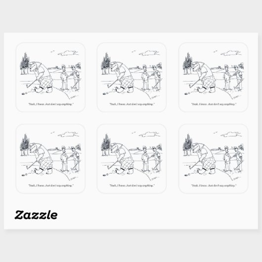 Barly Golf grote vierkante stickers (Vel)