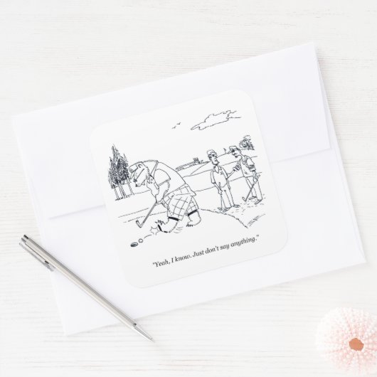 Barly Golf grote vierkante stickers (Envelop)