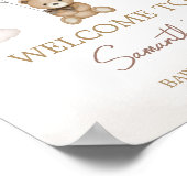 Barly Wacht Bruin Ballon Welkom Poster (Hoek)