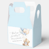 Barly Wacht Schattige Teddybeer en blauwe ballonne Bedankdoosjes (Geopend)