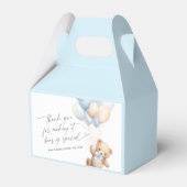 Barly Wacht Schattige Teddybeer en blauwe ballonne Bedankdoosjes (Voorkant Zijde)