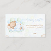 Barly Wachten Baby shower Oh Boy Luier Raffle Kaar Informatiekaartje (Voorkant)
