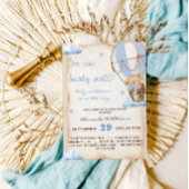 Barly Wachten Blauwe Hete Luchtballon Baby Jongen Kaart