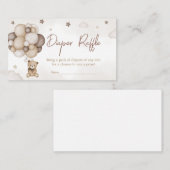 Barly Wachten Bruin Ballon Luier Raffle Informatiekaartje (Voorkant / Achterkant)