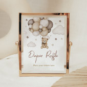 Barly Wachten Bruin Ballon Luier Raffle Poster