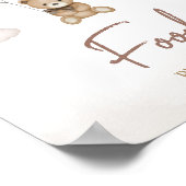 Barly Wachten Bruin Ballon Voedsel Poster (Hoek)